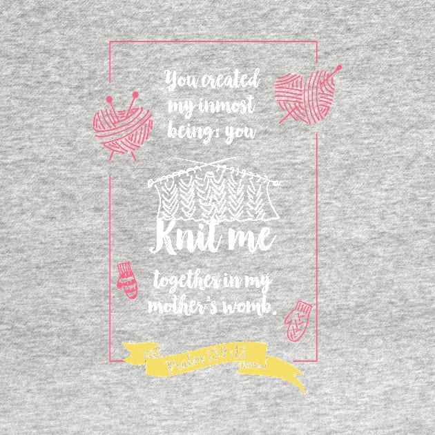 You knit me in my mothers womb, Cute New Baby Girl Gift, happiness positivity, scripture, Christian gift, new momChristian Quote, by BWDESIGN